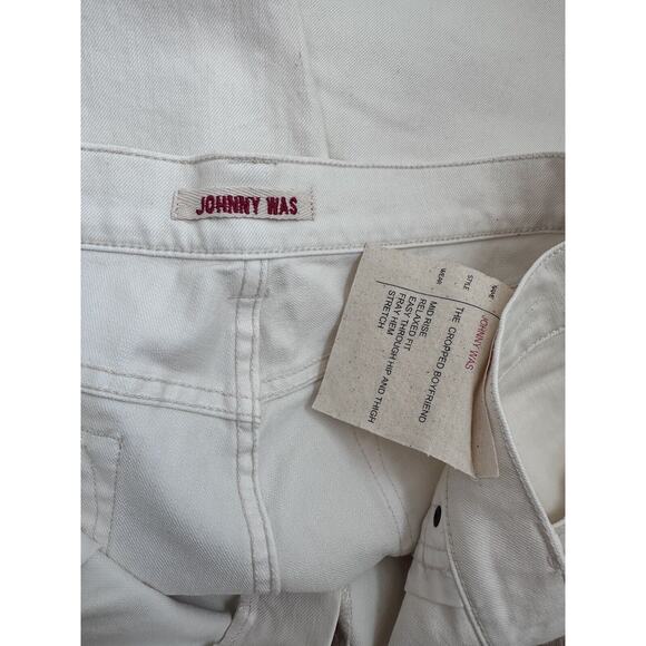 Johnny Was|The Cropped Boyfriend Jean|Off White‎ Jeans|NWT|SZ 32 - Picture 8 of 10